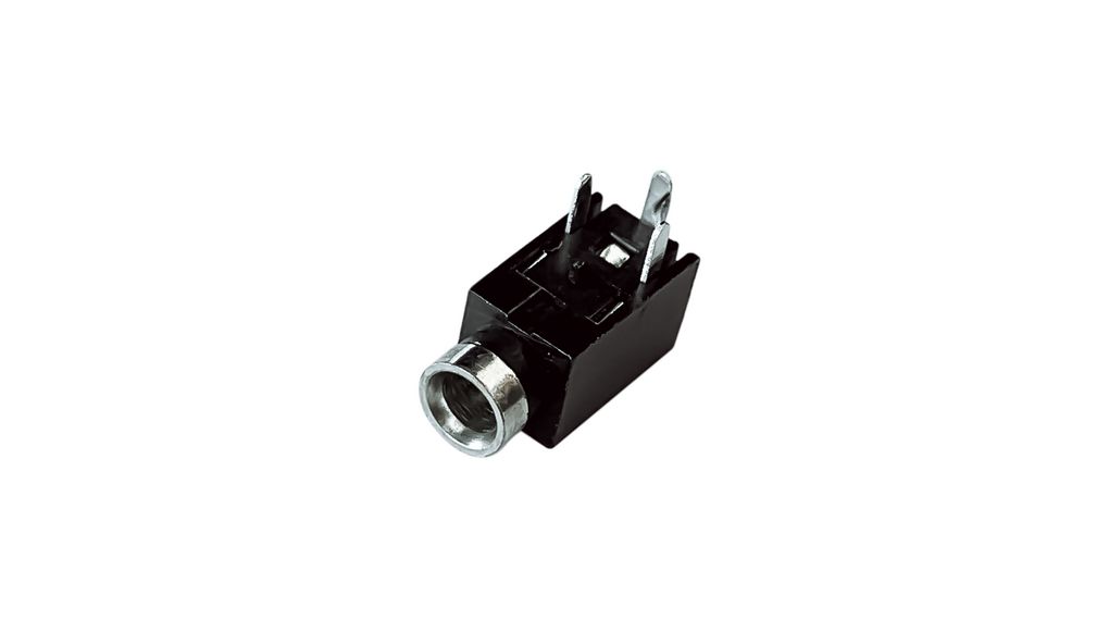 Jack Socket, Vinkelrät, 2.5 mm, Poler - 3